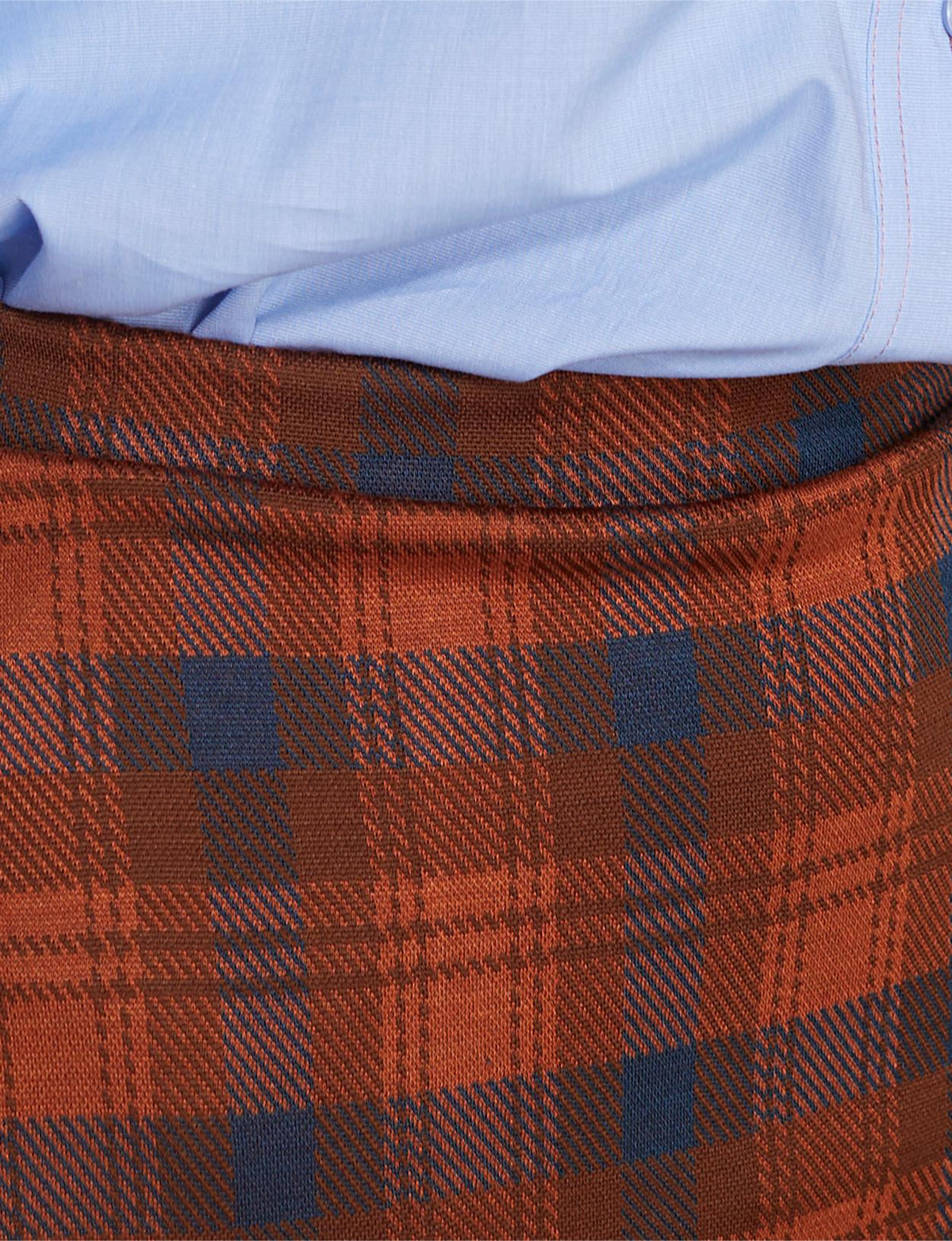 Jaquard Midi Skirt In Orange - Oranje