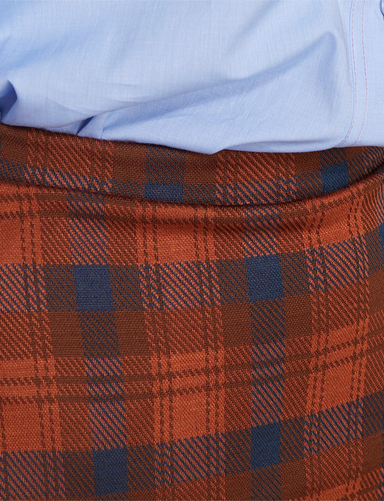 Jaquard Midi Skirt In Orange - Oranje