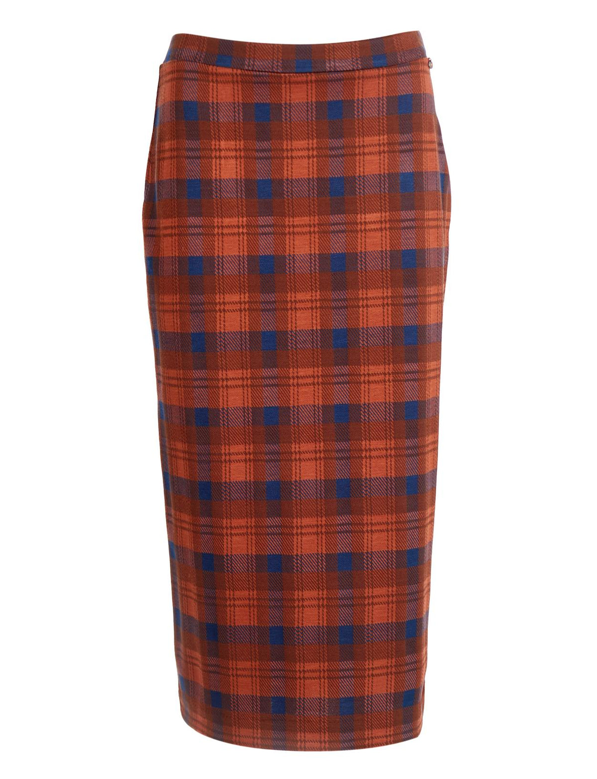 Jaquard Midi Skirt In Orange - Oranje