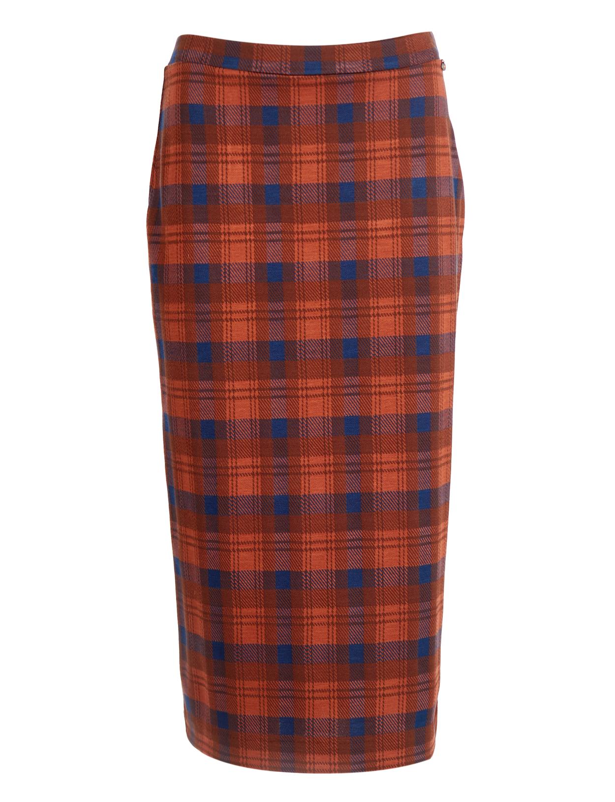 Jaquard Midi Skirt In Orange - Oranje