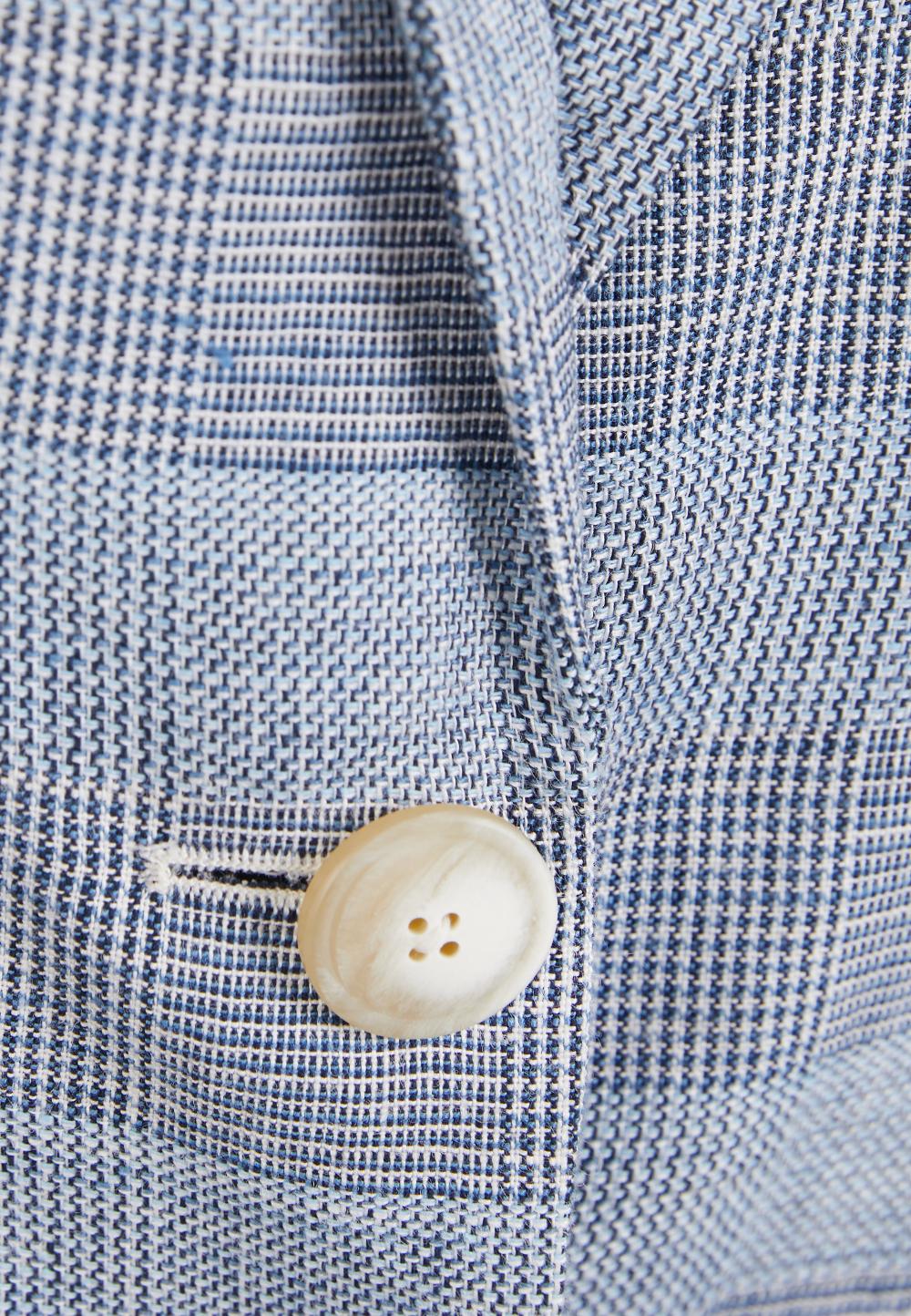 Blazer à carreaux bleu