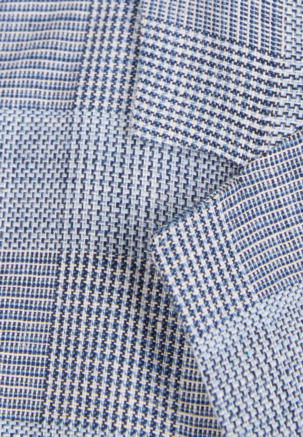 Checkered Blazer In Blue - Blauw