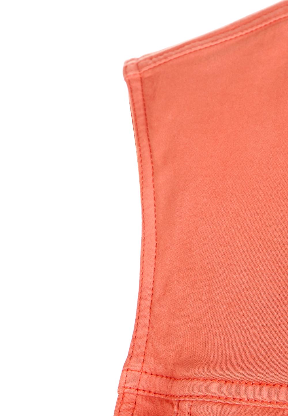 Short Cotton Dress In Orange - Orange