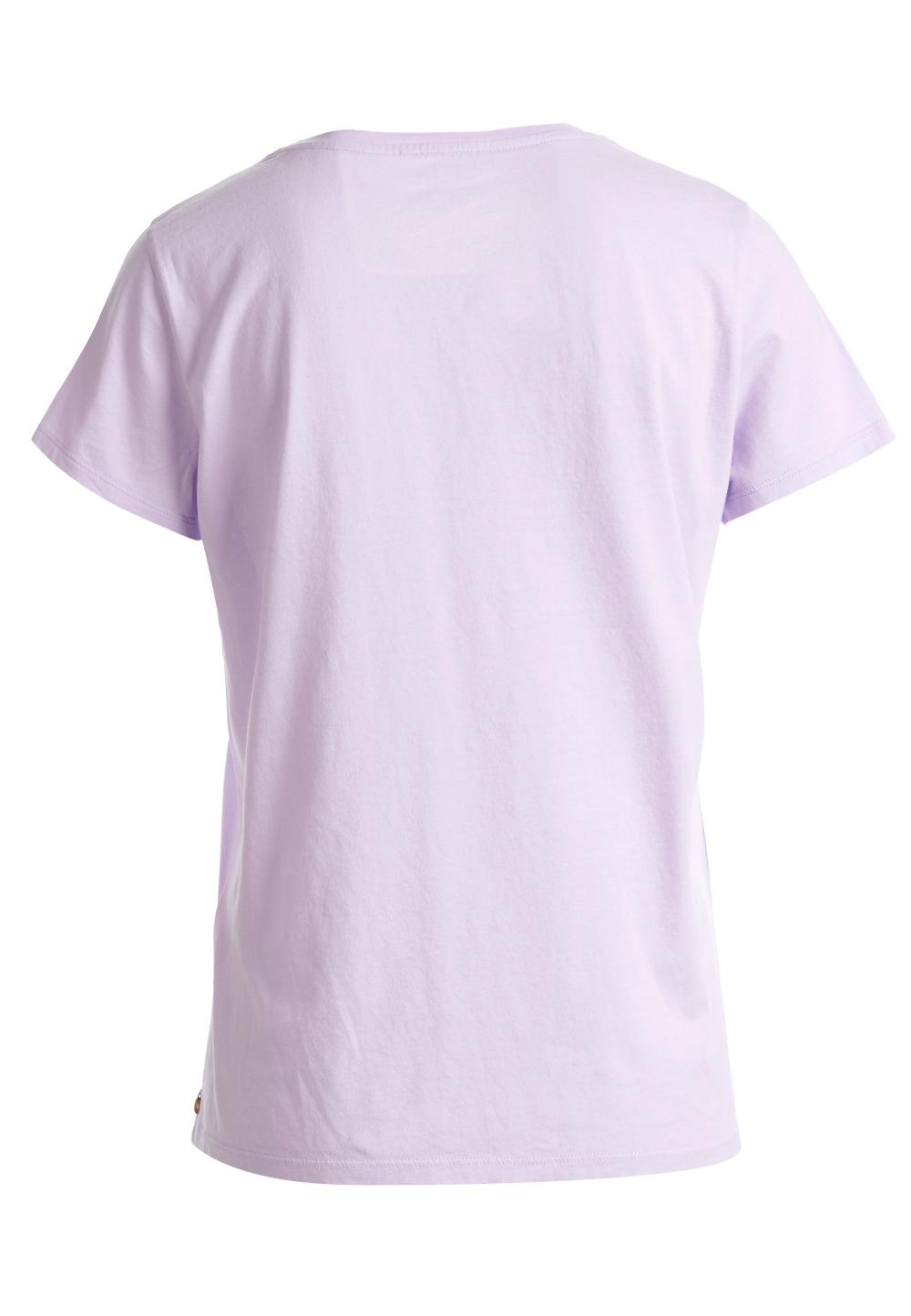 Basic Cotton Round Neck T-Shirt In Purple - Paars