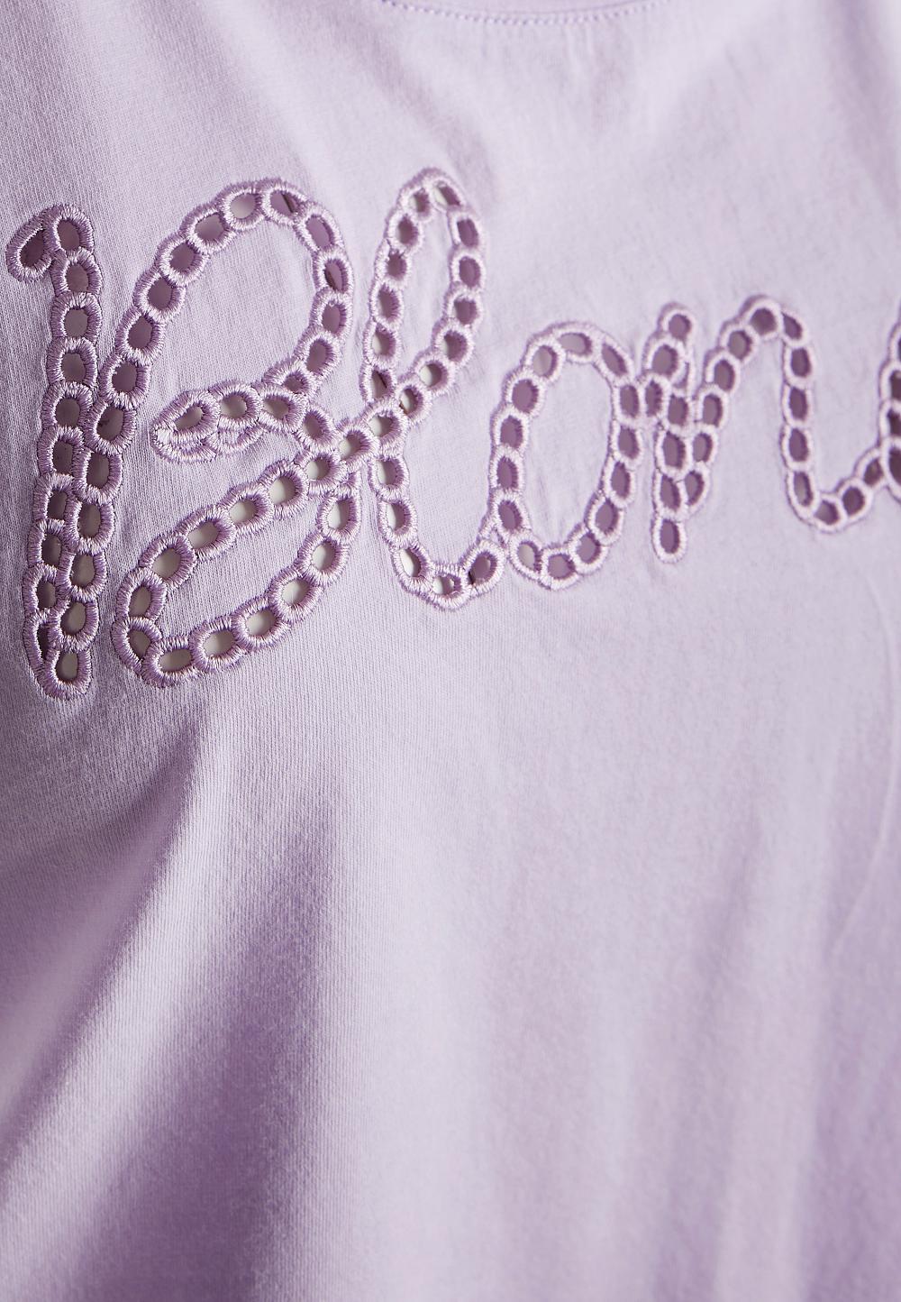 Basic Cotton Round Neck T-Shirt In Purple - Paars