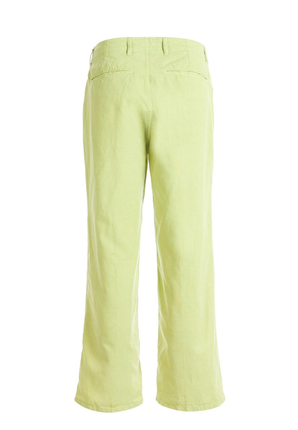 Wide Pleated Pants In Green - Vert