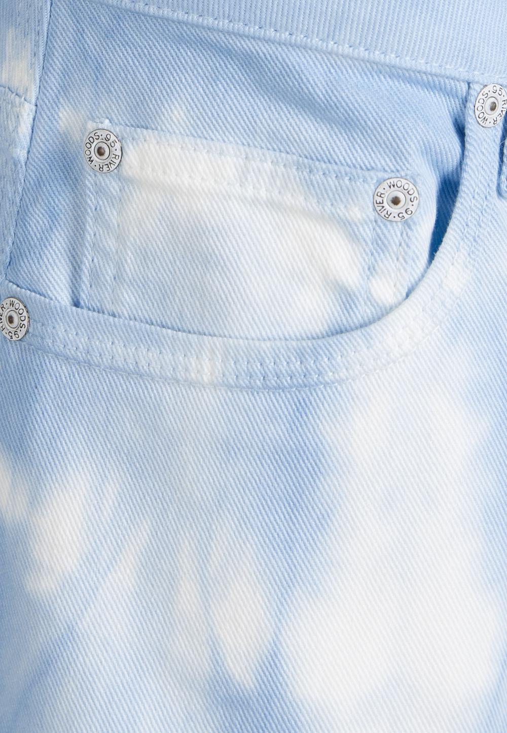 Mid Waist 5 Pocket Pants In Blue - Blauw