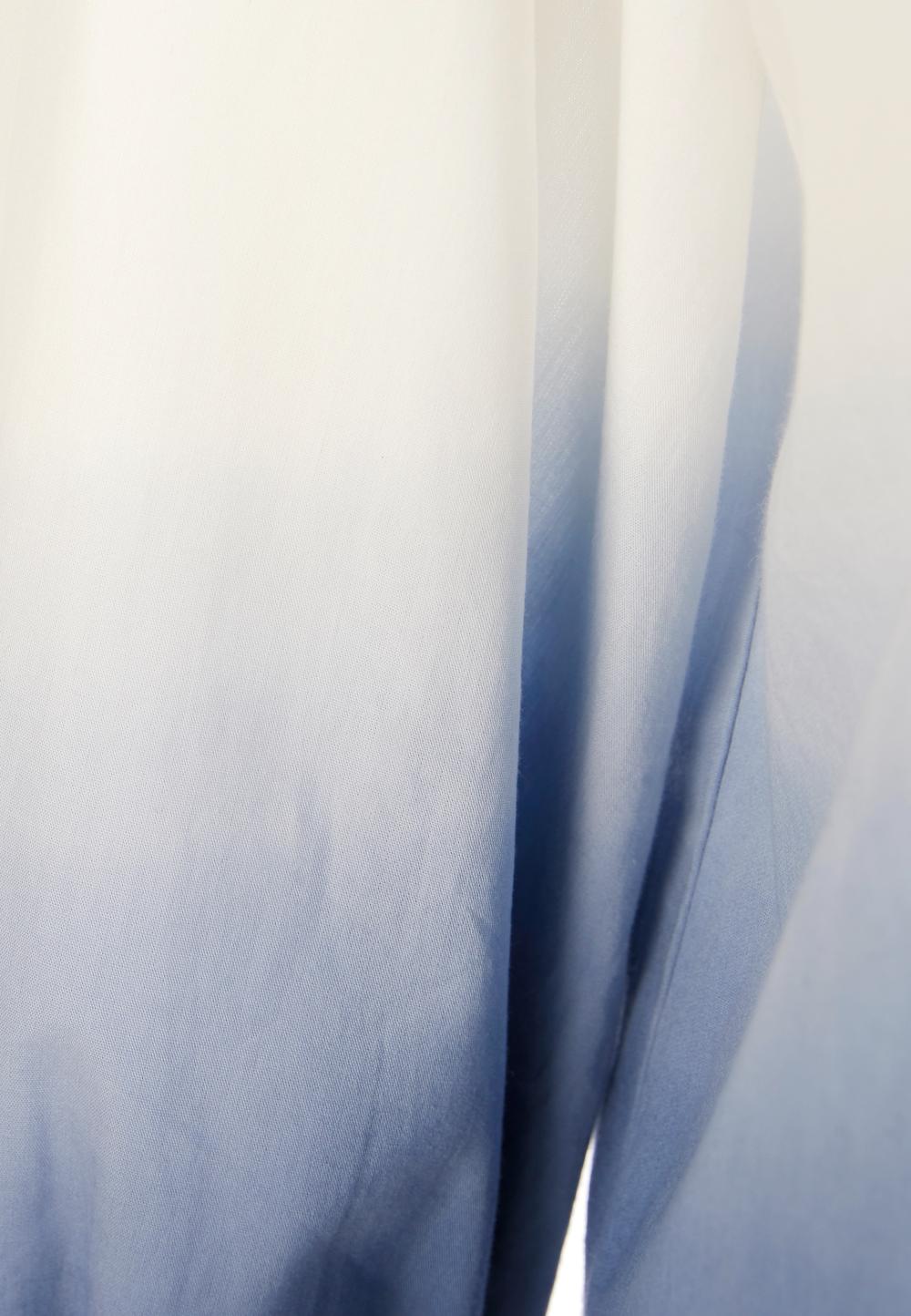 Dip-Dye Balloon Sleeve Shirt In White - Wit