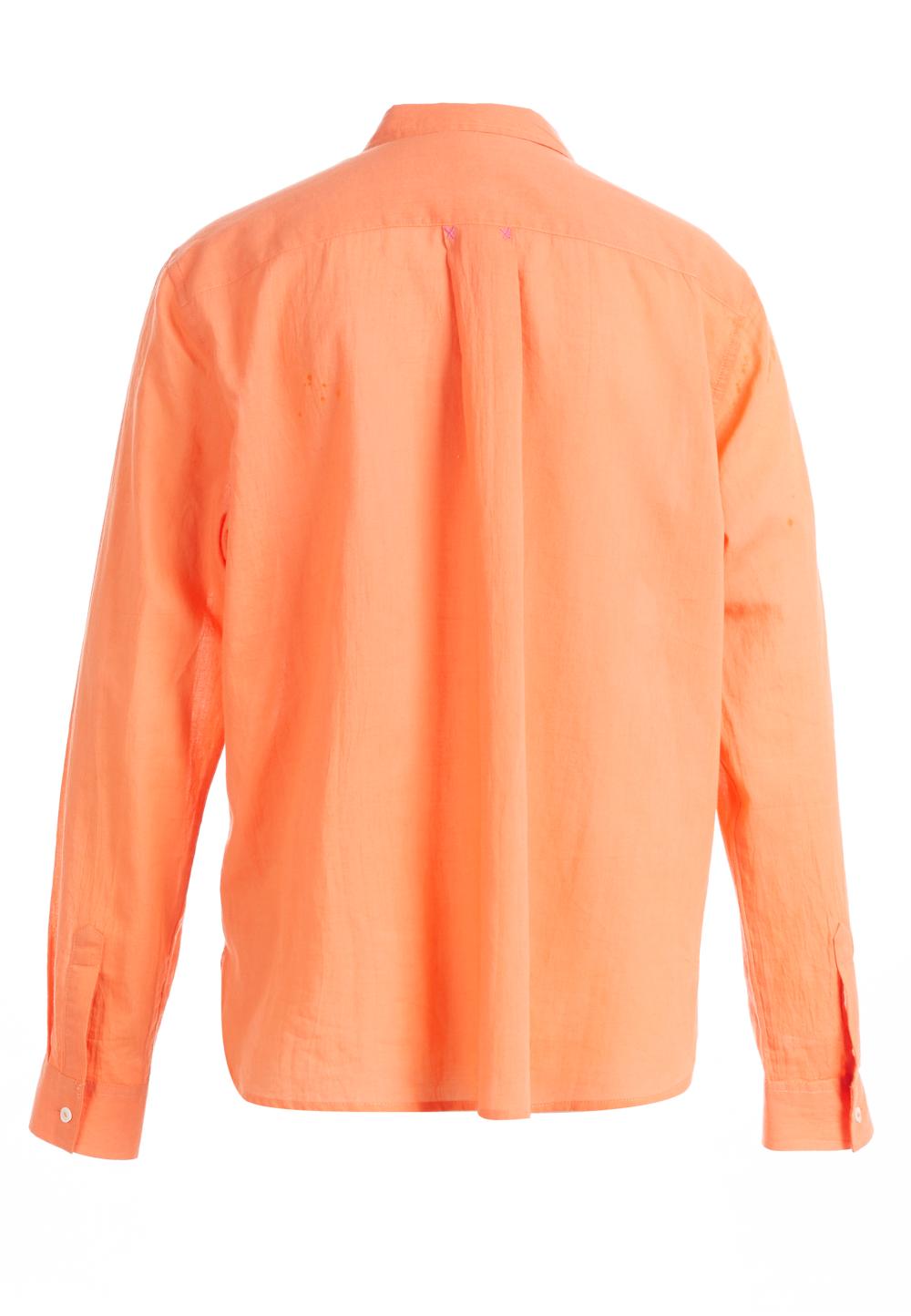 Basic Comfort Fit Shirt In Orange - Oranje