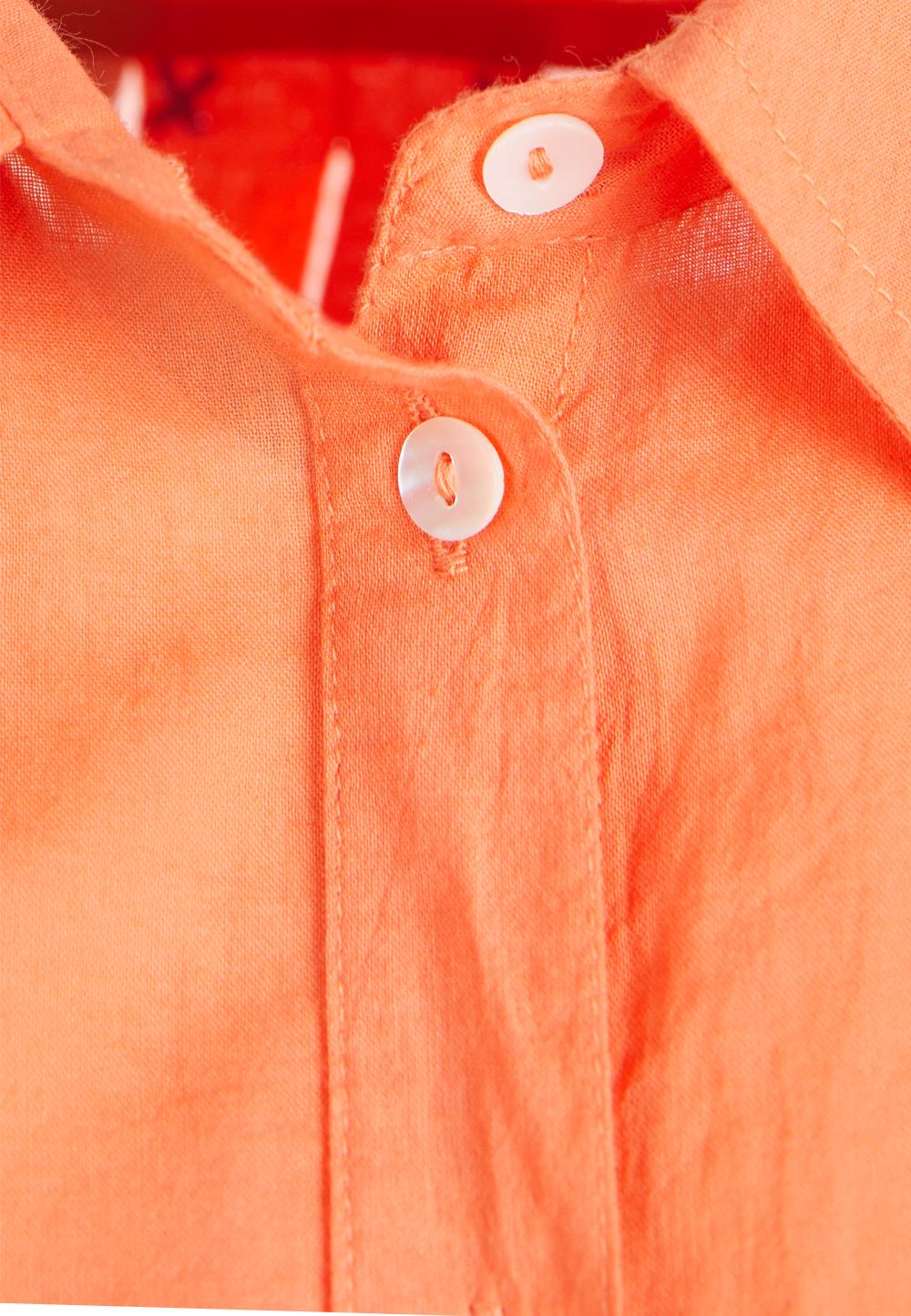 Basic Comfort Fit Shirt In Orange - Oranje