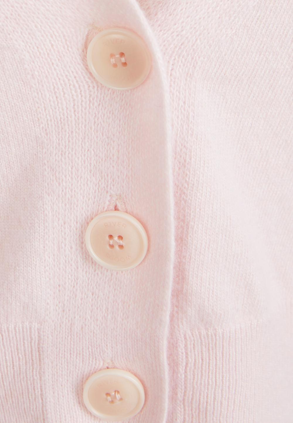 Basic V-Neck Cardigan In Pink - Roze