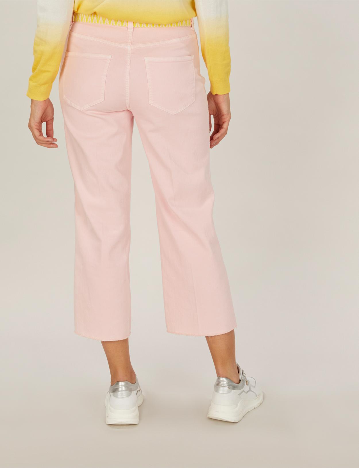 Wide Cotton Pants In - Roze