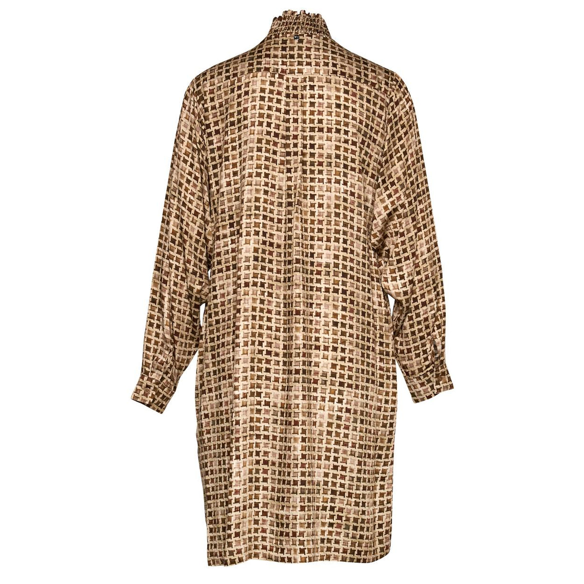 Straight Viscose Dress In Brown - Marron