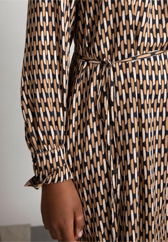 Loose Viscose Dress In Brown - Bruin