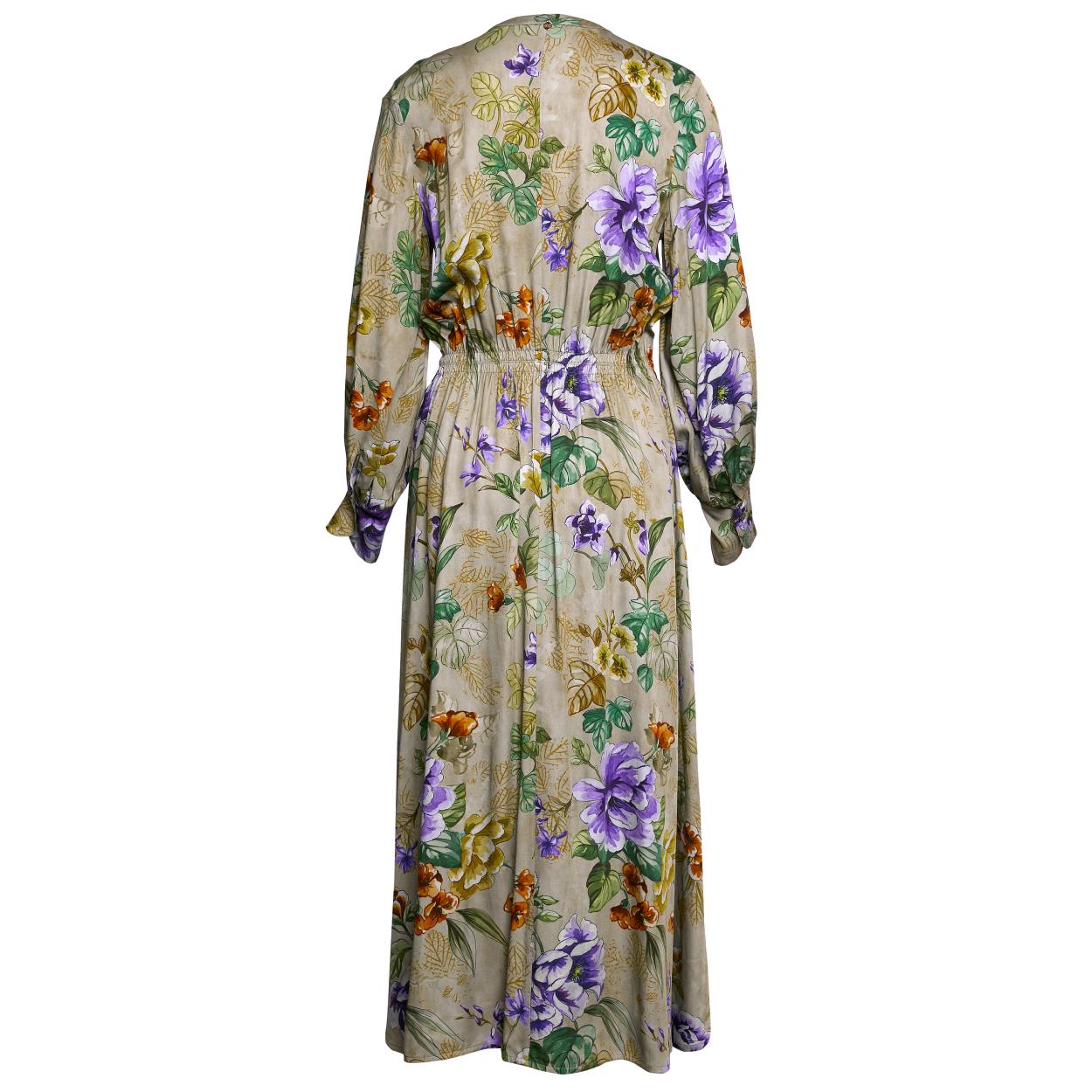 Dress With Balloon Sleeves In Multi - Meervoudig