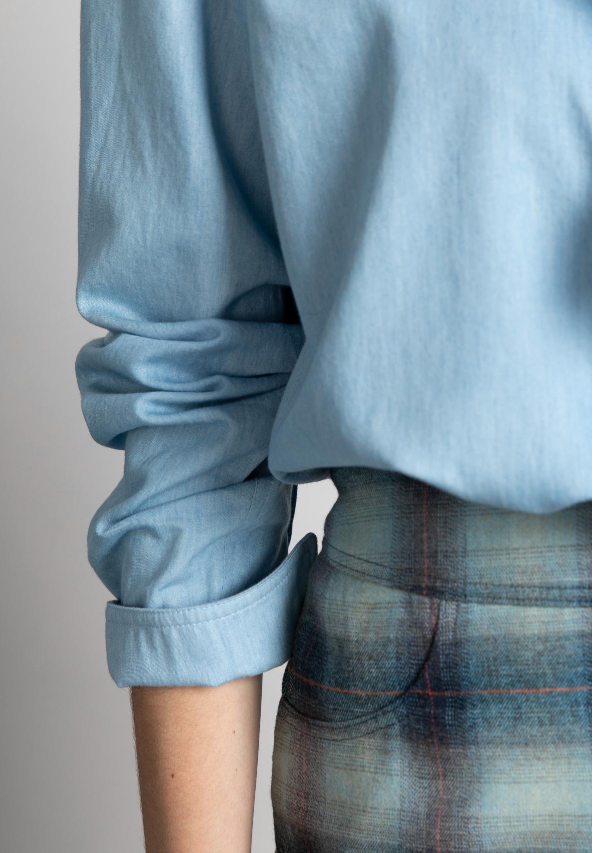 Pencil Skirt In Blue - Meervoudig