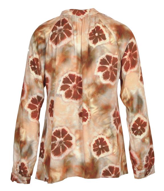 Wide Raglan Sleeve Shirt In Multi - Meervoudig