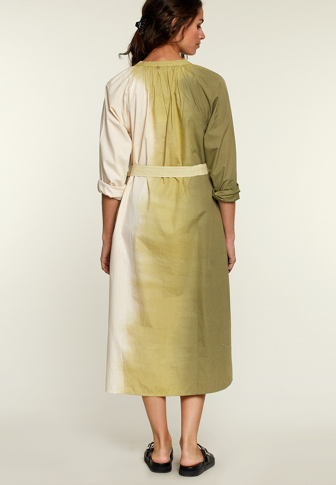 Long Green Tie & Dye Dress - Green - W