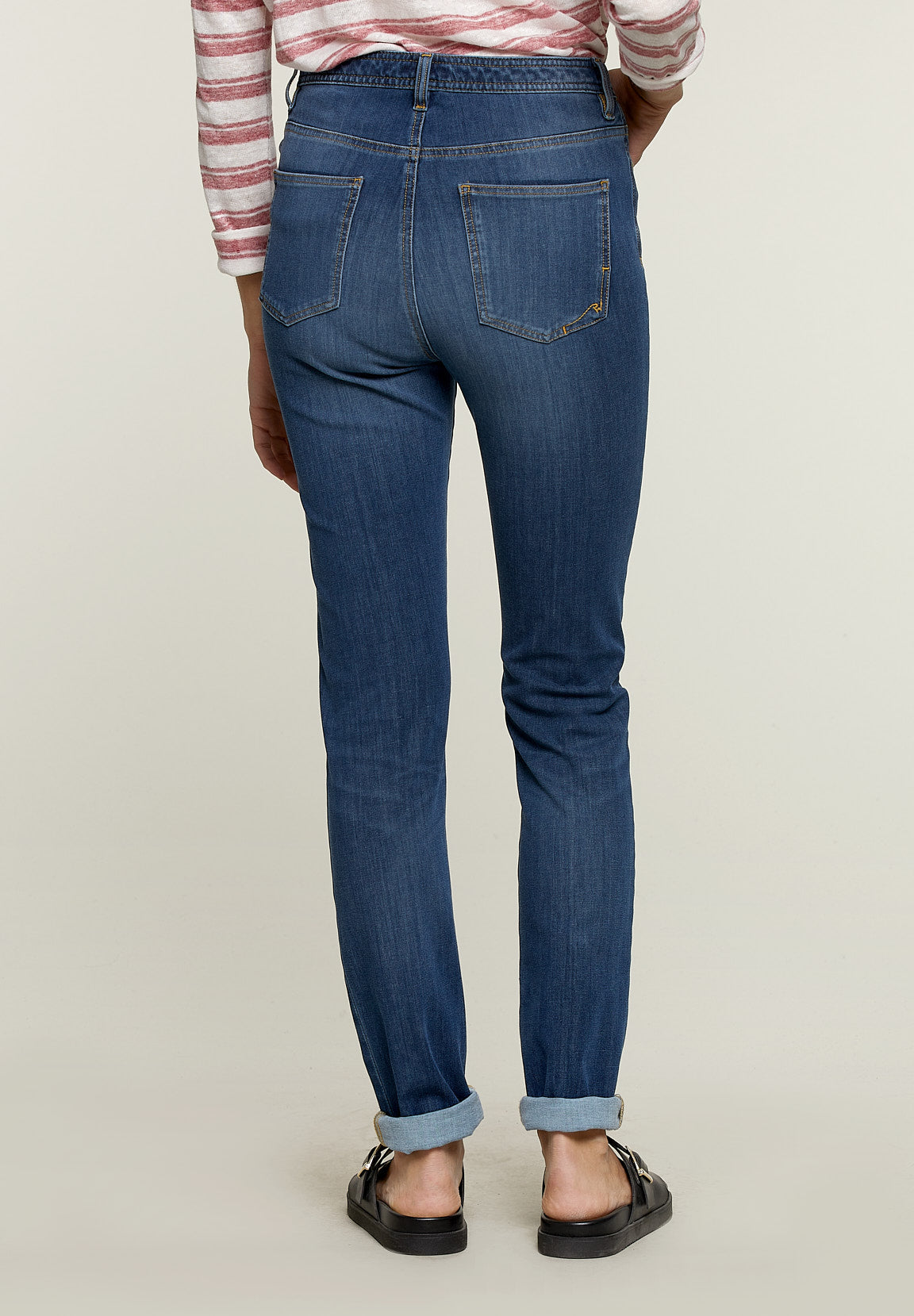Blue Classic Fitted Jeans - Denim