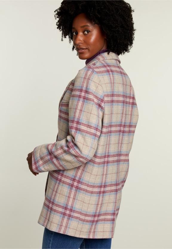 Multi Checked Fitted Blazer - Meervoudig