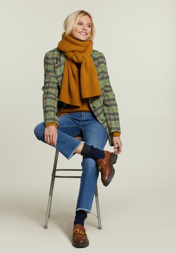 Multi Checked Blazer - Groen