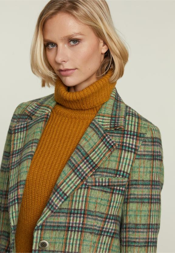 Multi Checked Blazer - Groen