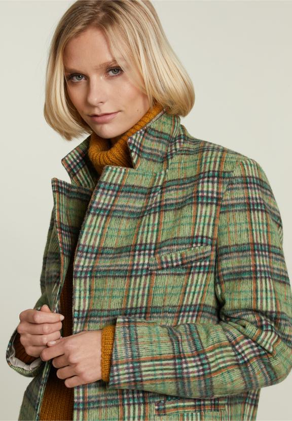 Multi Checked Blazer - Groen