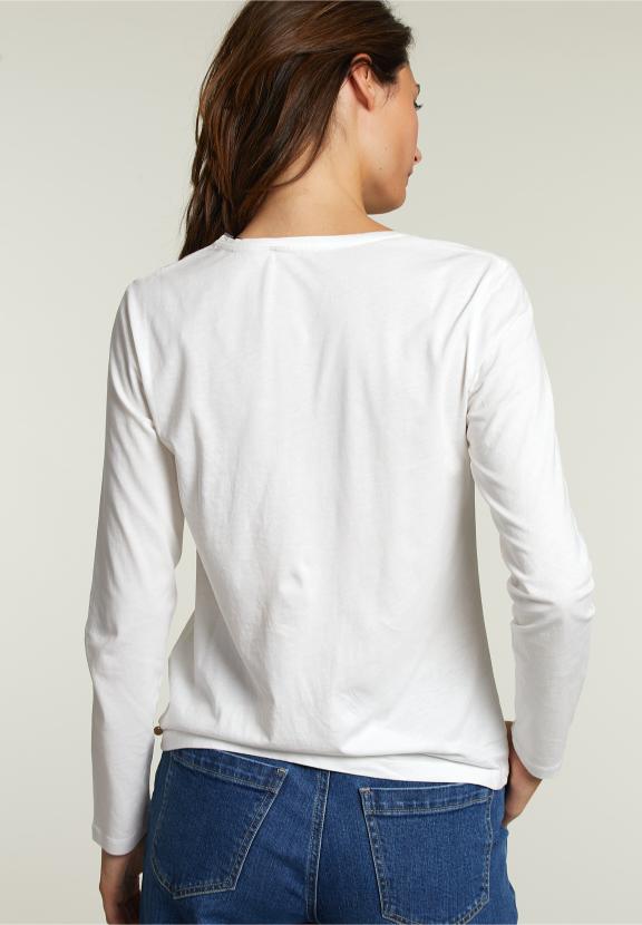 Off White Crew Neck T-Shirt - Wit