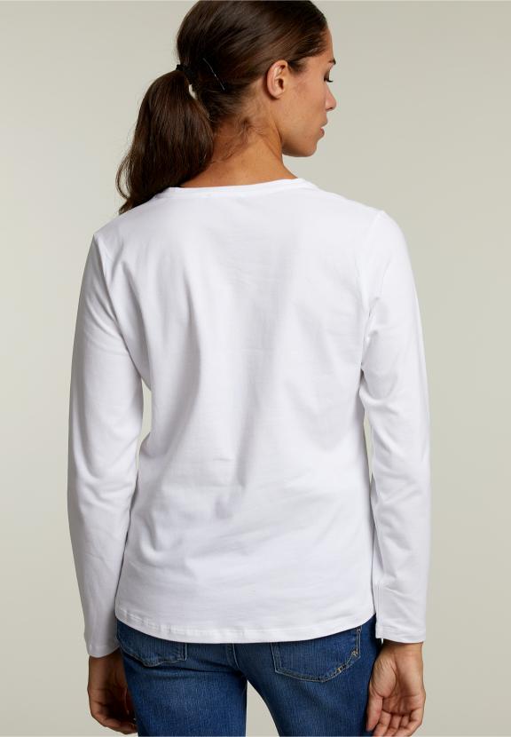 White Crew Neck T-Shirt - Wit