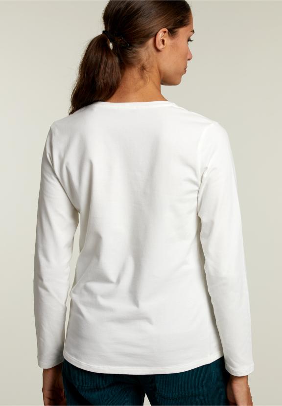 Ecru Crew Neck T-Shirt - Wit