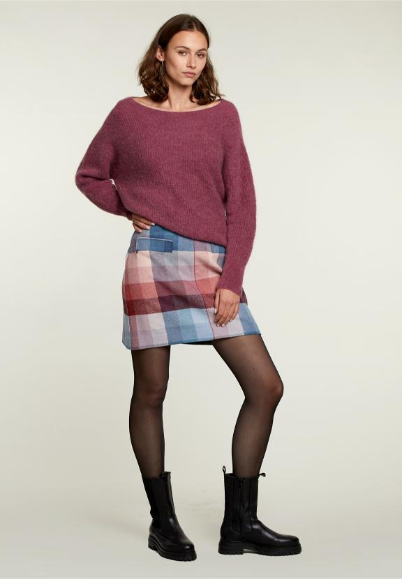 Multi Checked Short Skirt - Meervoudig