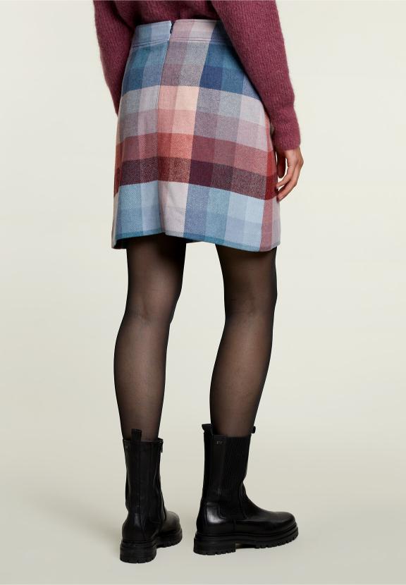 Multi Checked Short Skirt - Meervoudig