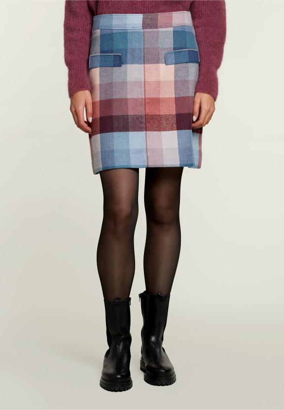 Multi Checked Short Skirt - Meervoudig