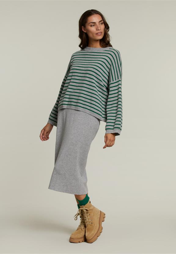 Grey Midi Skirt - Grijs