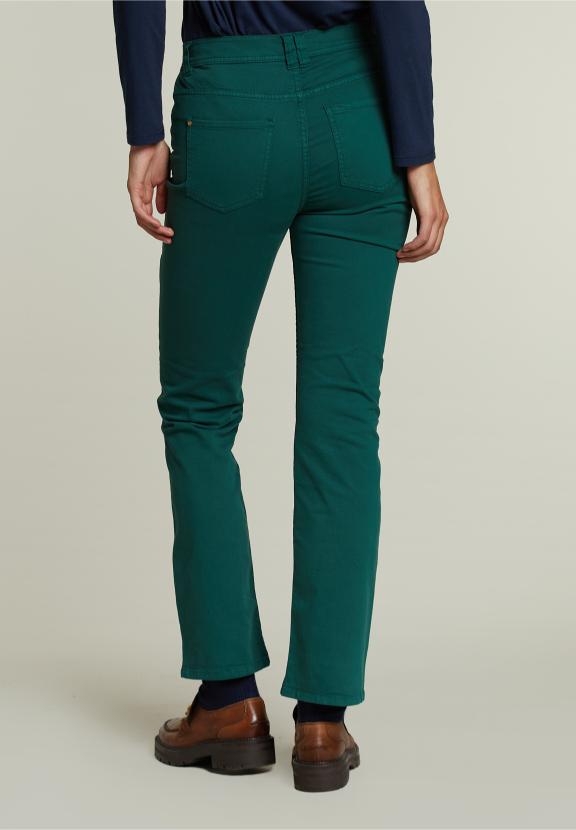 Kaki Lange 5-Pocket Broek - Groen - W