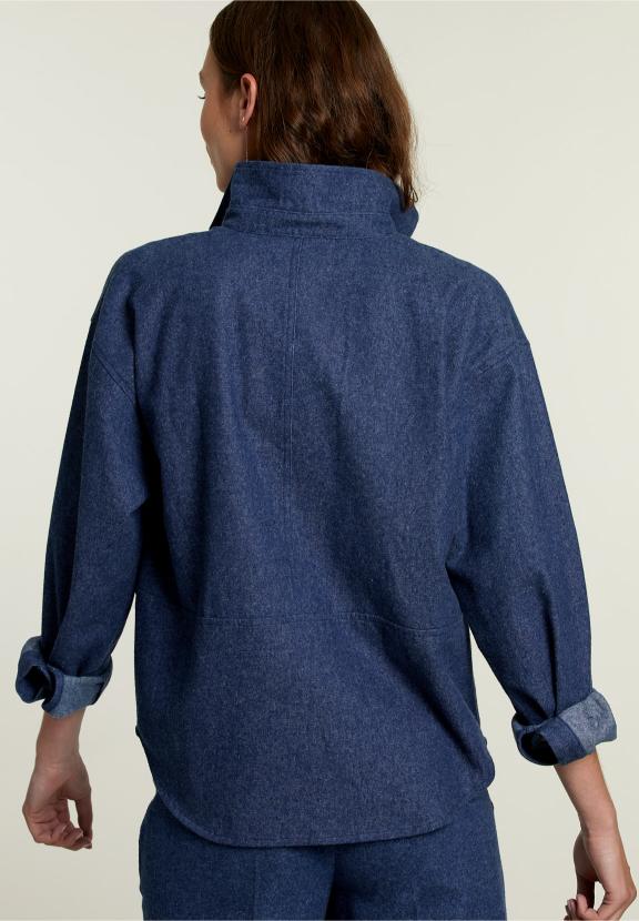 Blue Shirt Applied Pocket - Meervoudig
