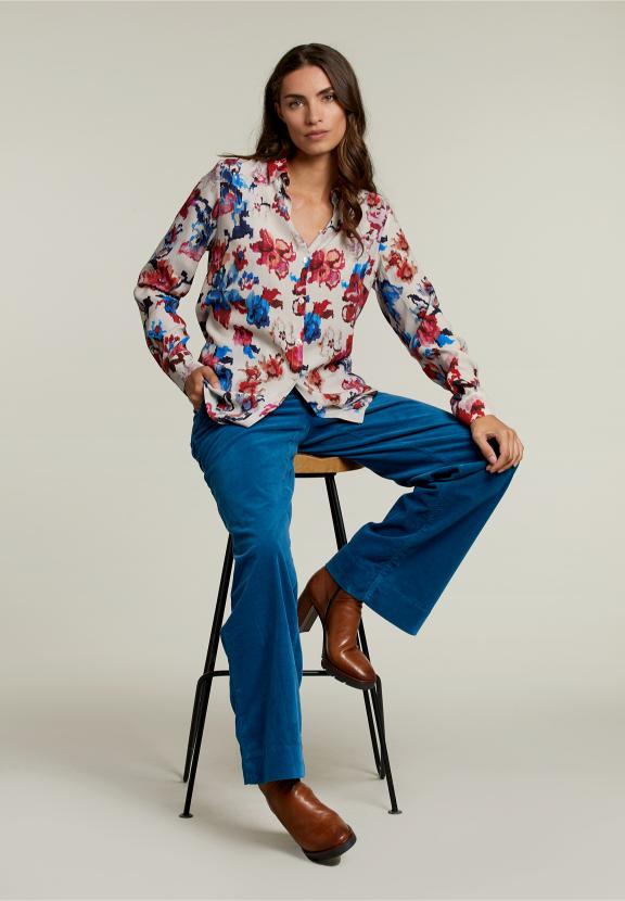 Multi Floral Shirt With Buttons - Meervoudig