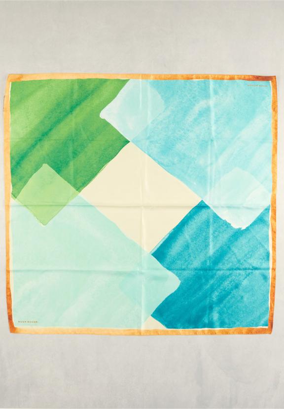 Multi Checked Scarf - Vert