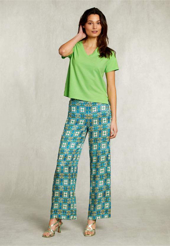 Green Basic V-Neck T-Shirt - Vert