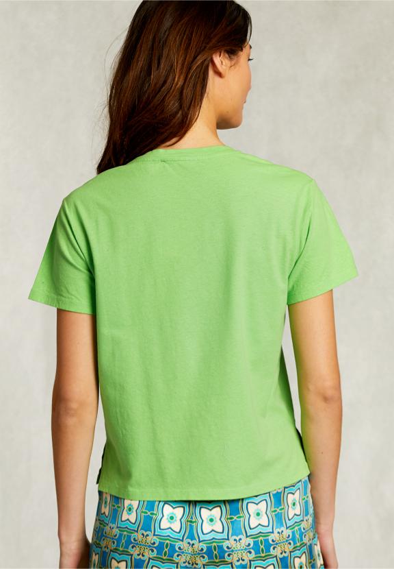 Green Basic V-Neck T-Shirt - Vert