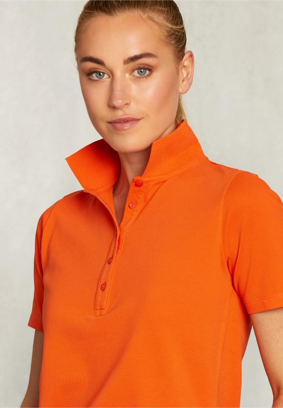 Orange Basic Cotton Polo - Oranje