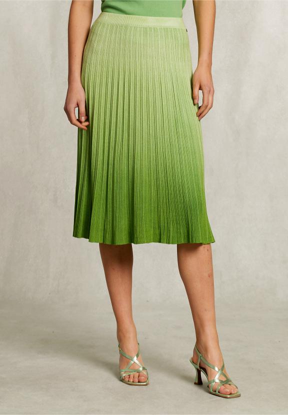 Green Gradient Midi Skirt - Groen