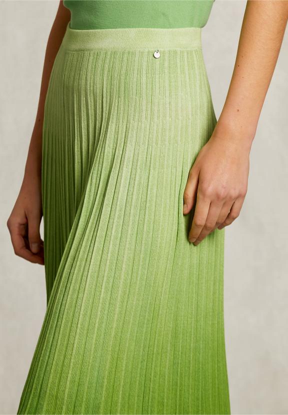 Green Gradient Midi Skirt - Groen