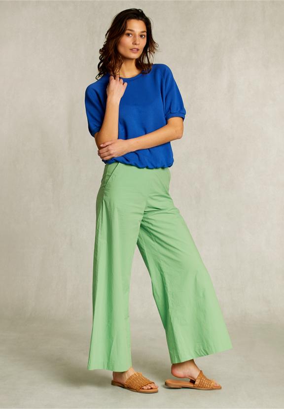 Green Long Loose Pant - Groen