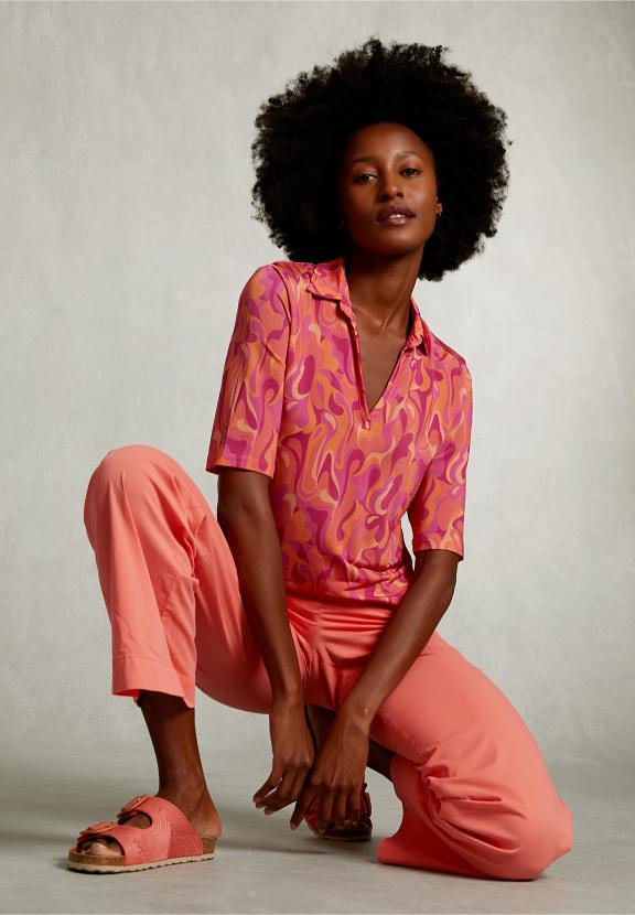 Orange Basic Pants - Oranje - W