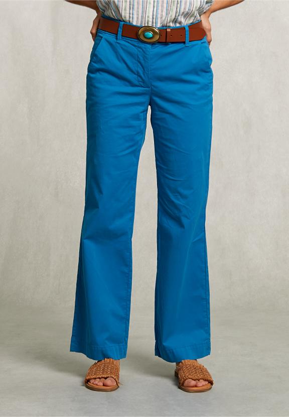 Petrol Blue Basic Pants - Blauw