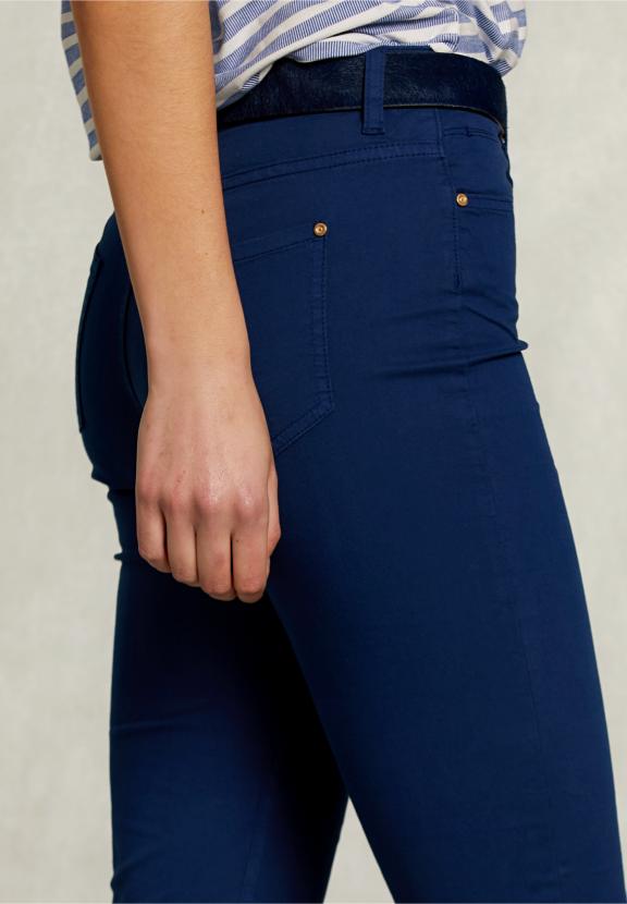 Blue Cropped Flare Pants - Bleu