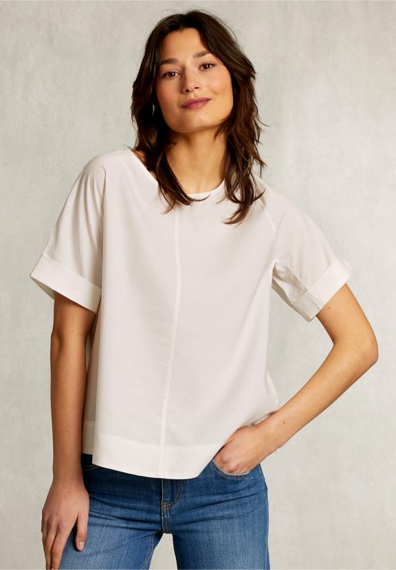 Off White Uni Oversized Blouse - Wit