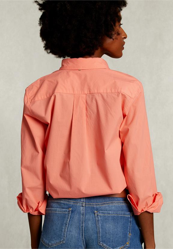Orange Uni Centered Blouse - Oranje
