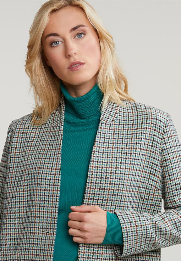 Multi Checked Blazer 2 Buttons - Meervoudig